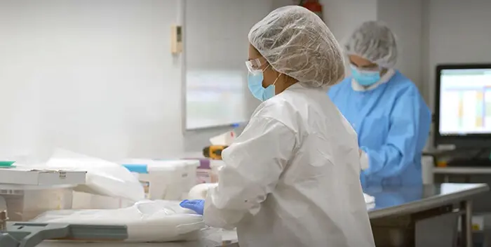 aerospace packaging in cleanroom